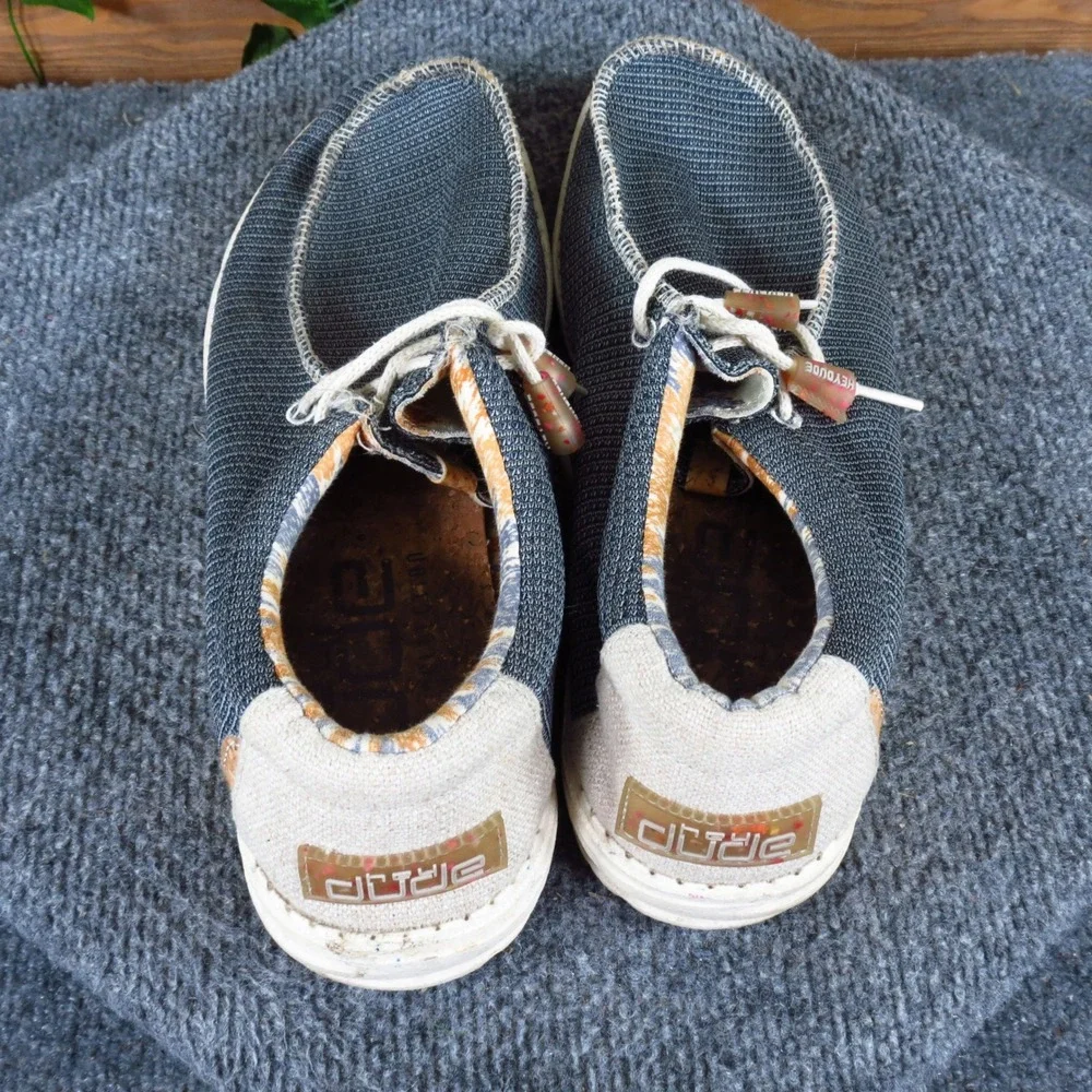Hey Dude Wally Eco Sox Aegean Mens‎ Loafers Size 9 Daily Wear Blue Knit Shoes